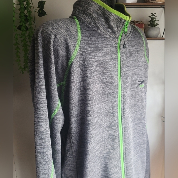 Arcticwear Arctic Cat Grey with Green Trim Light Jacket XXL - Picture 3 of 8